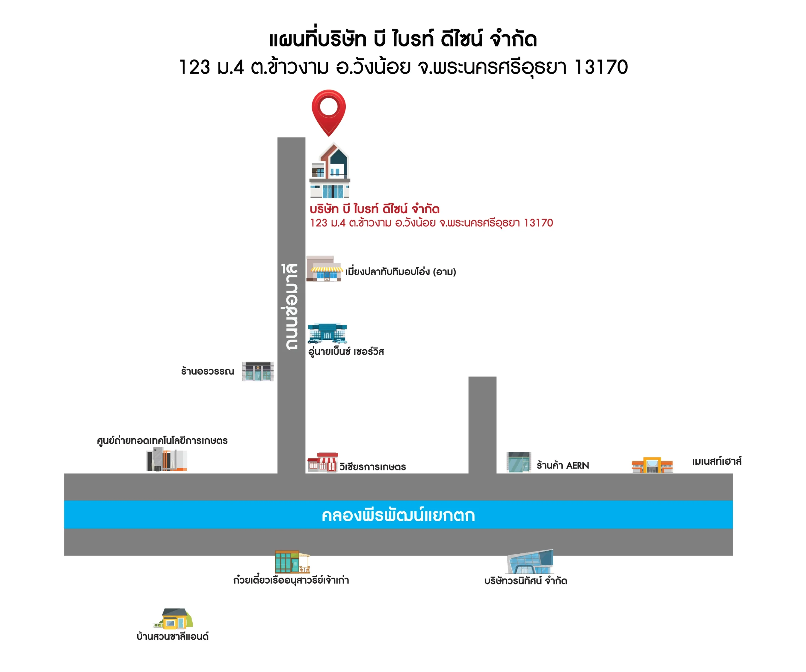 แผนที่ บริษัท บี ไบรท์ ดีไซน์ จำกัด